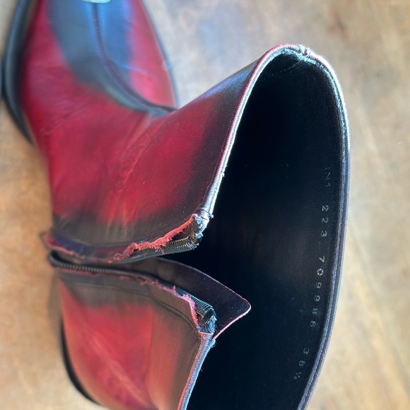 Alexander McQueen Punk Boot (Women) Red/silver - Picture 11 of 14